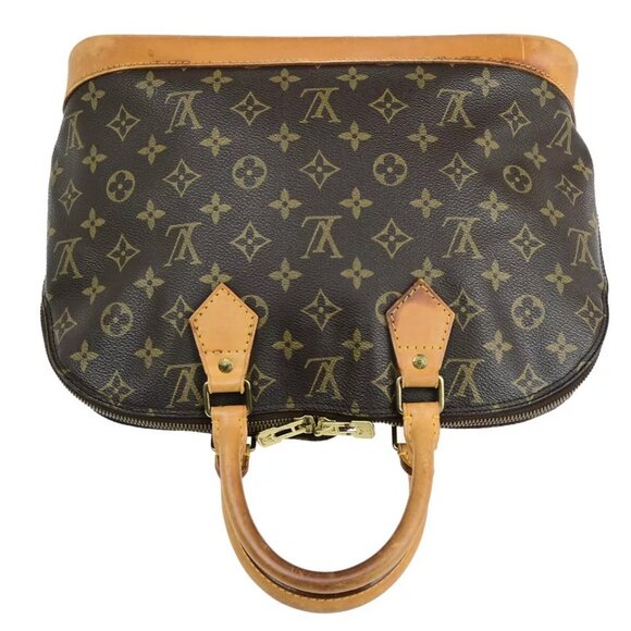 LOUIS VUITTON LV Logo Alma Hand Bag Monogram Leather Brown France - Picture 3 of 16